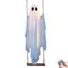 Riesige schwebende Geister-Hänge-Schaukel-Halloween-Dekoration, LED-beleuchtete große gruselige Hofornamente mit Fernbedienung für den Außenbereich im Garten