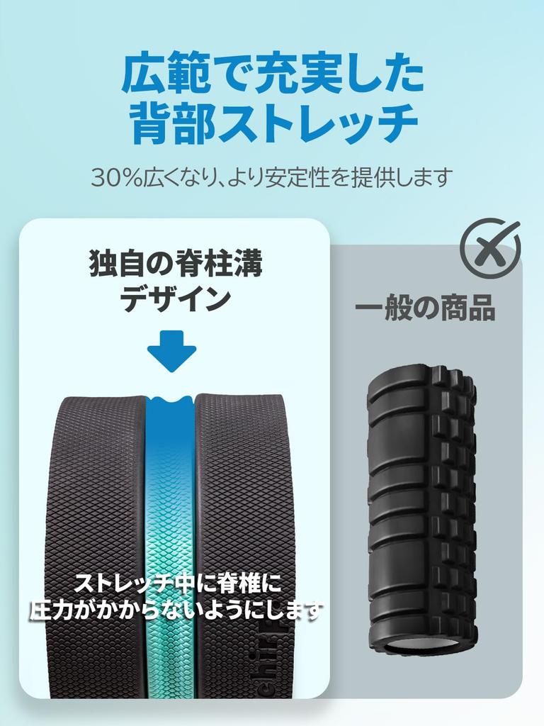 Chirp Wheel Foam Roller Yoga Wheel for Back Pain Deep Tissue Muscle Fascia Improve Flexibility Year Improve Flexibility XL - Relief, Massage, Roller,