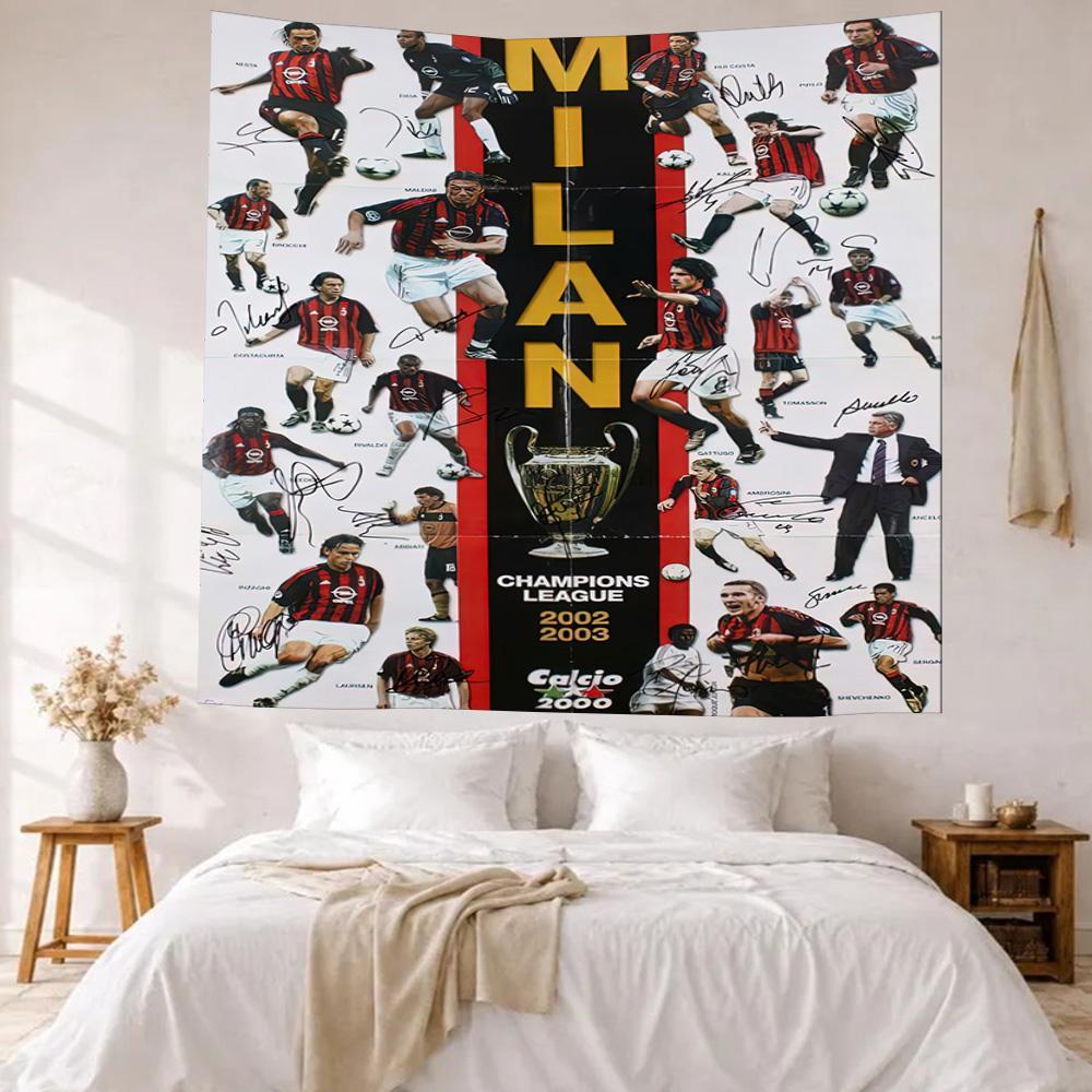 Ac Milan Wanddekoration Wandteppich Kunst Für Haustier Gedenken Geburtstag Hochzeitsparty Hintergrund Familiengeschenk