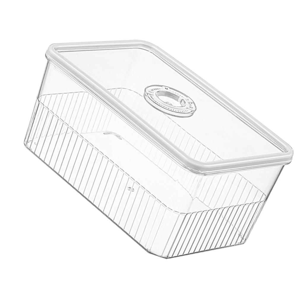 Refrigerator Storage Box with Lids Plastic Transparent Sealed Fridge Food Storage Containers for