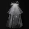 Sheer Veil Bridal Veil Bride Gift, Bridal Shower, Wedding Veil White Bowknot