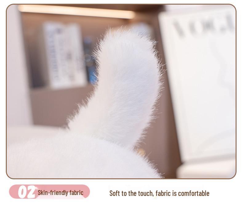 West Highland Terrier Puppy Tongue Out Plush Toy Doll Figurine