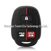 Toyota 4-Button Silicone Key Cover: Compatible with Camry, Highlander, RAV4, Corolla, Vios. Honeycomb Design.