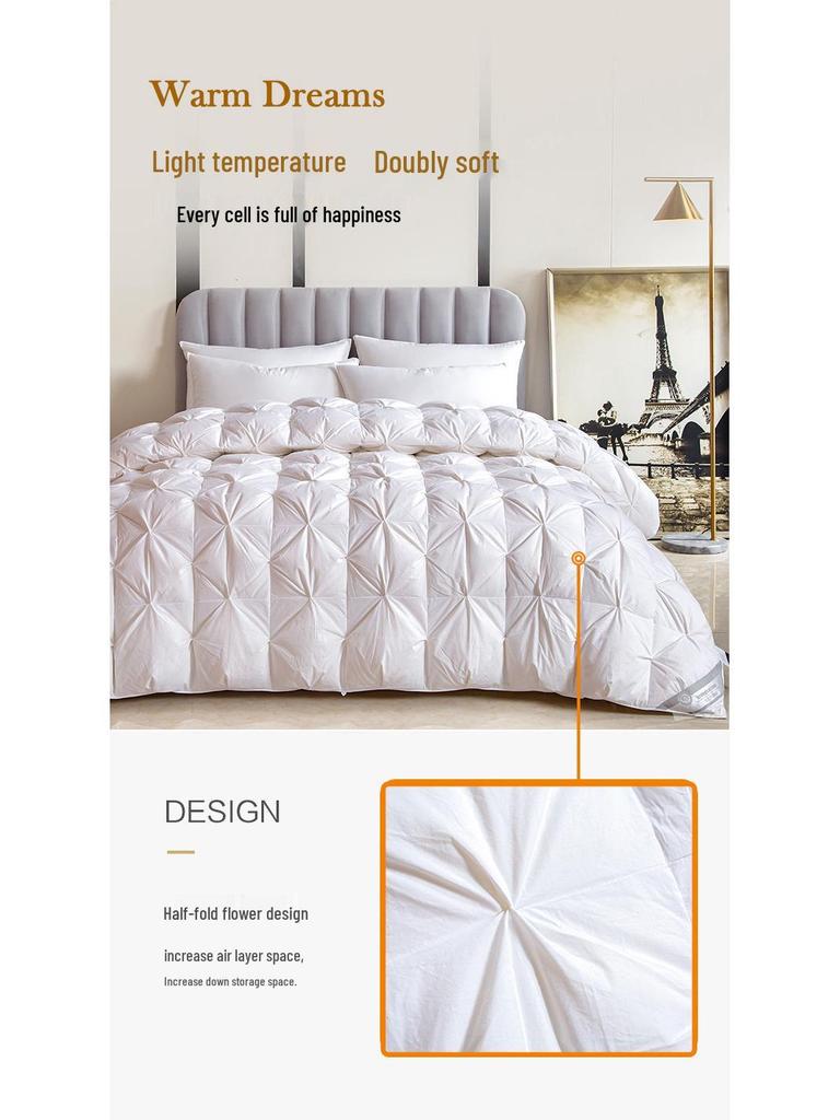 Luxury 95% White Goose Down Winter Quilt - Thick, All-Cotton, Five-Star Hotel Quality