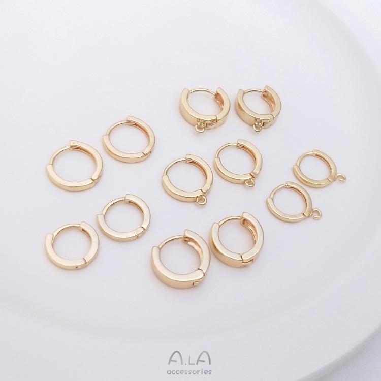 

14K Gold Filled Hoop Earrings with Dangle Ear Cuffs - Handmade Jewelry Accessories
