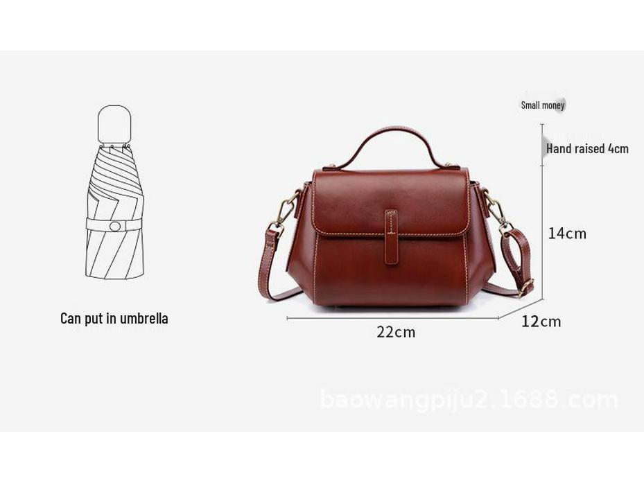 Women's Stylish Genuine Leather Crocodile Pattern Cowhide Shoulder & Crossbody Bag - 2025 Fashionable Versatile Handbag