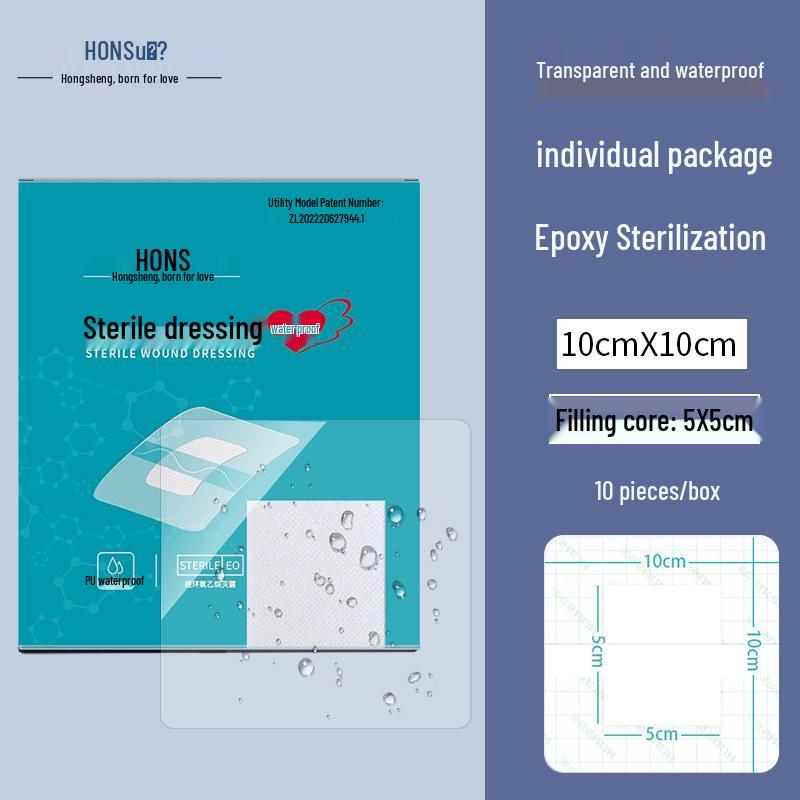 Sterile Adhesive Non-woven Dressing 6x7cm - Breathable Wound Care Band-Aid, First Aid Kit Accessory