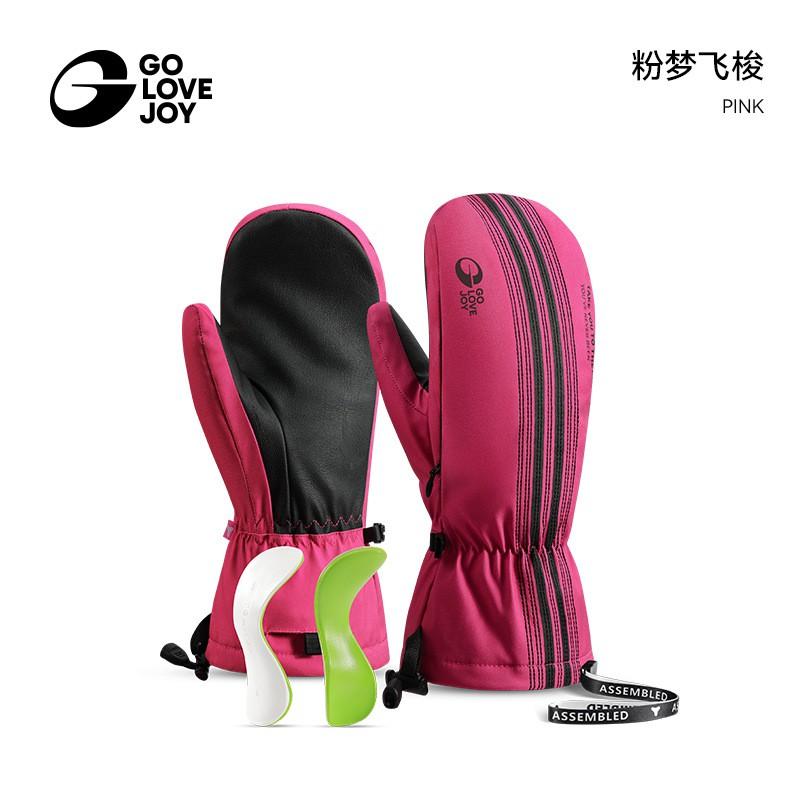 Womens Winter Ski Gloves Windproof Water Resistant Shock Absorbing Thermal Lined With 3M Thinsulate Insulation