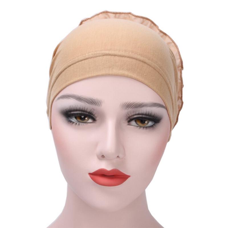Women Flower Stretchy Turban Head Wrap Band Chemo Bandana Hijab Pleated Indian