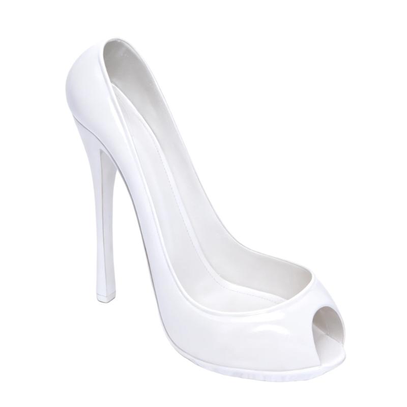 High Heel Wine Bottle Stand, Decorative Open-Front Display Accent for a Dining Table, Sideboard, or Wine Cabinet