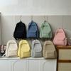 Literary Fresh Candy Color Student Backpack: Large Capacity Travel & Laptop Bag