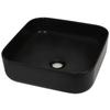 VidaXL Lavabo carré Céramique Noir 38 x 38 x 13,5 cm