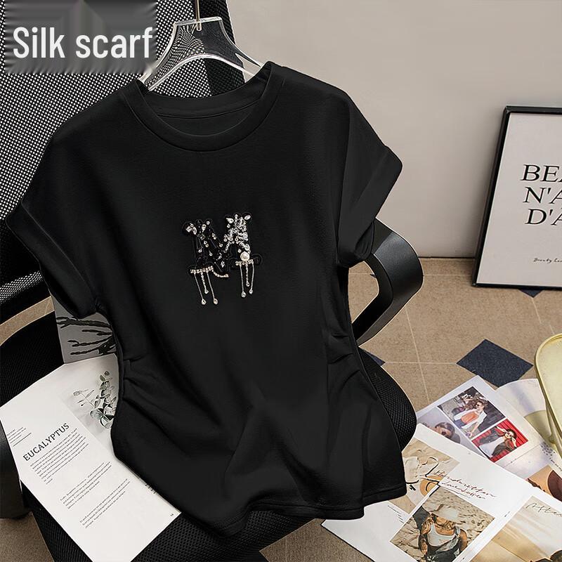 Women s Studded Letter Graphic T-shirt S