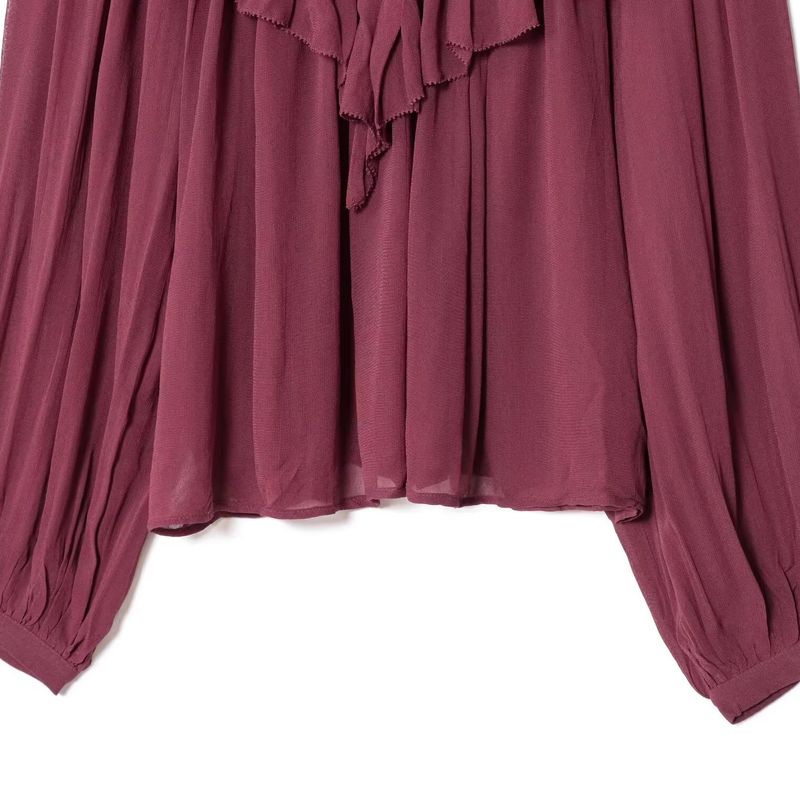 Araltay New Arrival Fashion Style Women's Fashion All-Match Casual Ruffles Decorative Chiffon Shirt 1304737