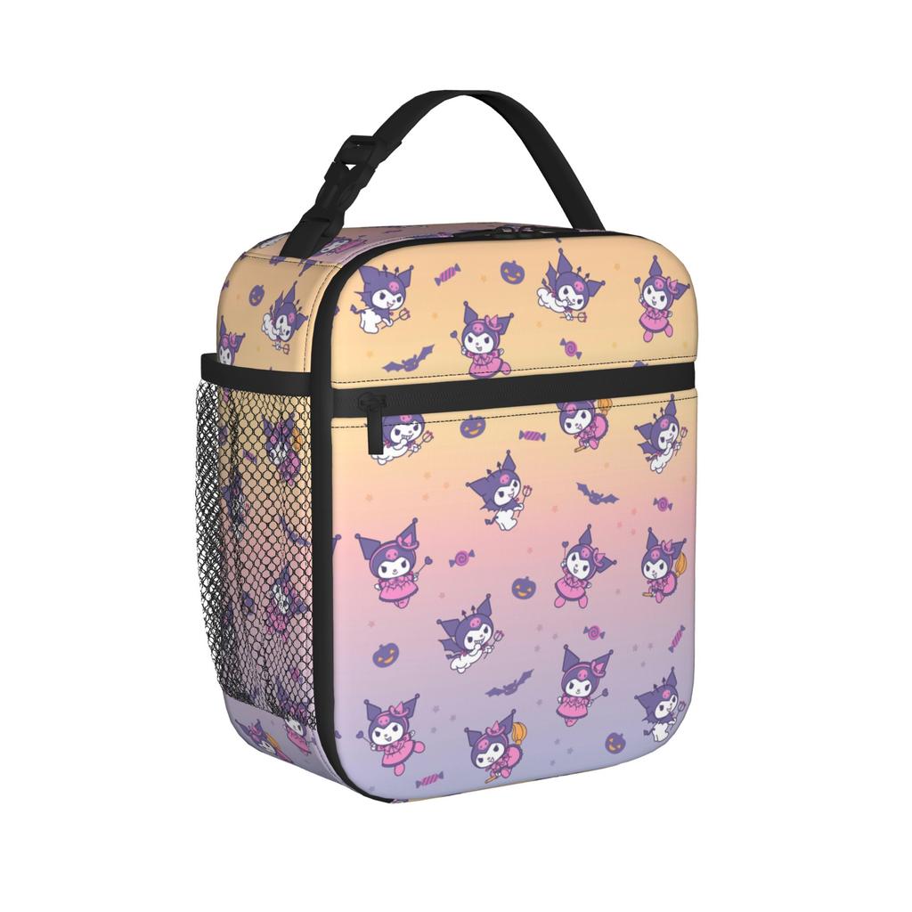 Cute Kuromi Insulated Lunch Bag Cooler Bag Reusable,Lunch Container Cartoon Leakproof Lunch Box Tote for Men Women School Picnic