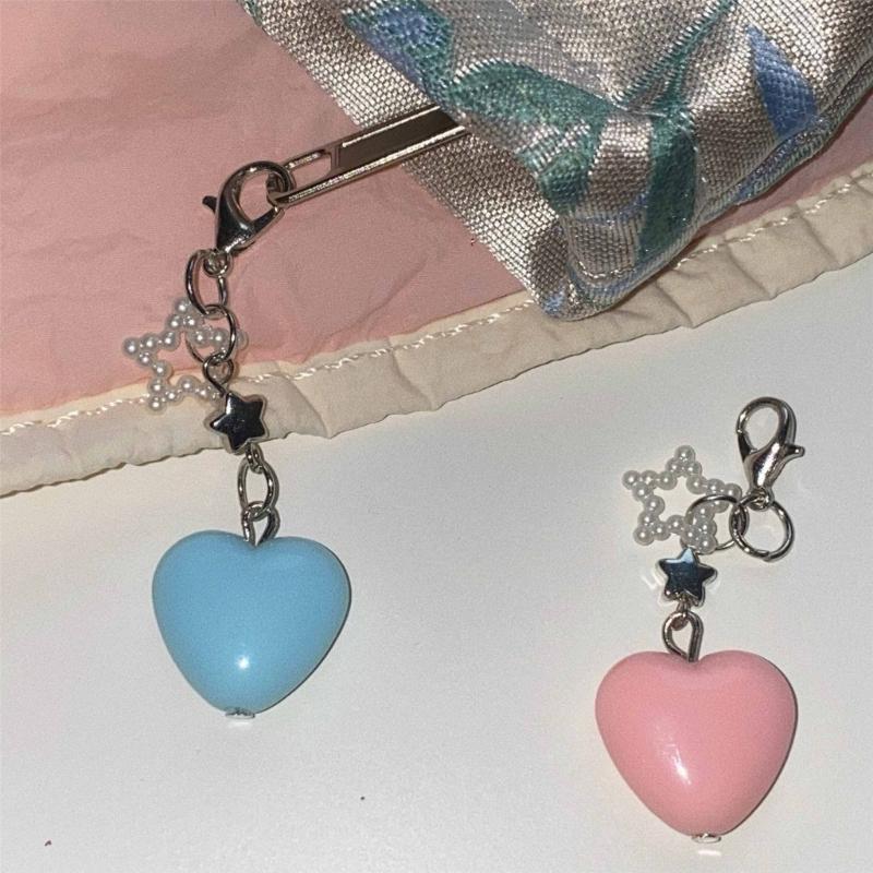 Fashion Camera Charm Bag Pendant Mobile Phone Pendant Stylish Heart Keychains Alloy Texture Unique Key Holder for Daily