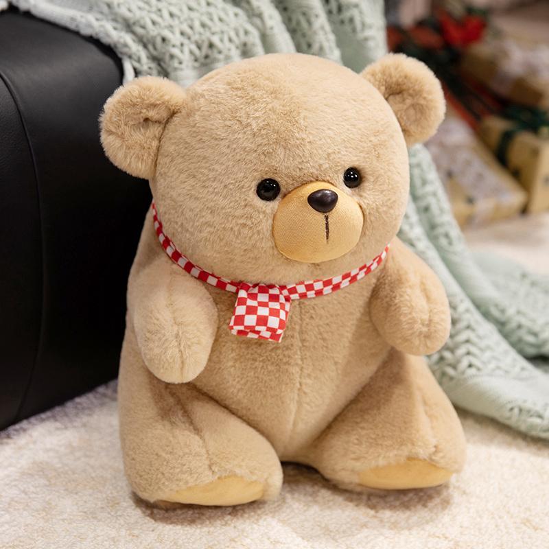 

Non-Toxic Cute Love Bear Toys Soft Bear With Scarf Stuffed Animal Bear Plush Doll Birthday Gift 25cm
