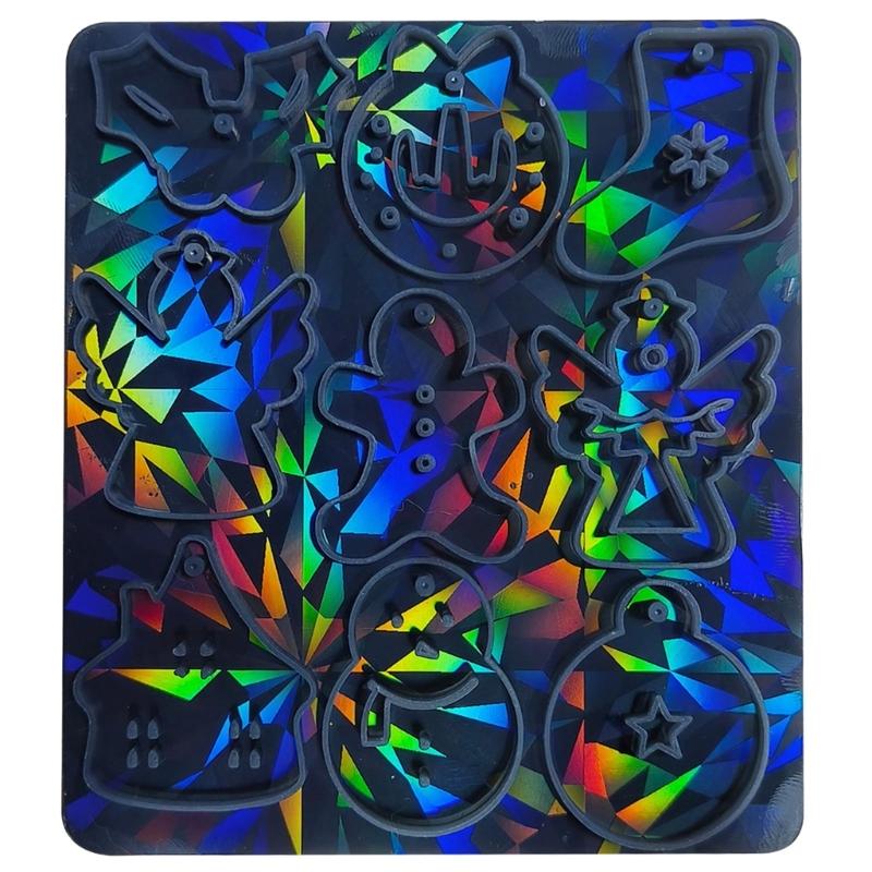 Combined Socks Holographic Light Shadow Ornaments Silicone Epoxy Keychain Mold DIY Pendant Jewelry for Valentines Gift