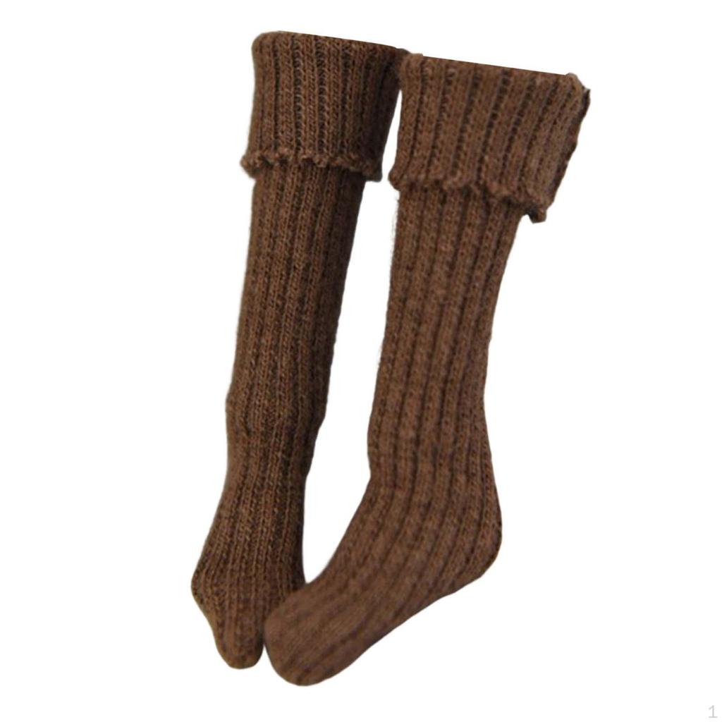 1/6 Girl Doll Long Socks Knitting Stocking Elastic and Cute for 30cm Girls