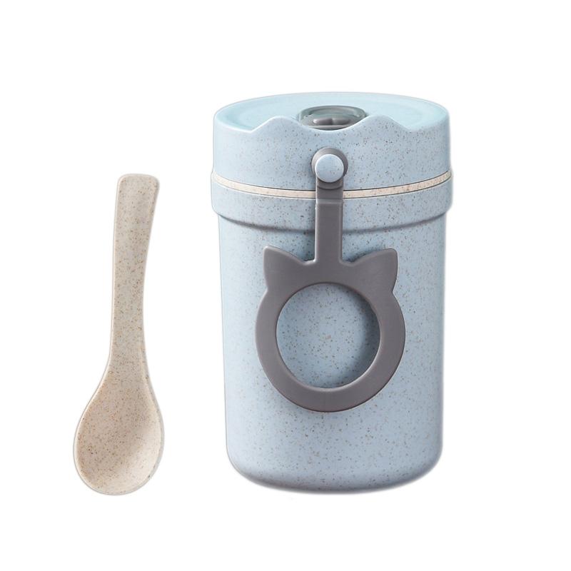 Stainless Steel Bento Box Microwave Lunch Box Bag Simple Soup Bowl Student Children Portable Tableware Milk Cup