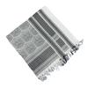 Shemagh Desert Scarf Black and White Arab Keffiyeh Shawl Wrap with Tassels Scarves Bandana Head Wraps for Men and Women
