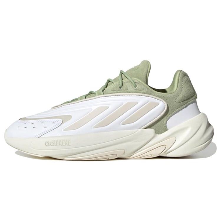 Adidas Originals Ozelia Leather Classic Retro Shock Absorbing Non-Slip Durable Low-Top Dad Shoes Unisex Sneakers White Green GY9977