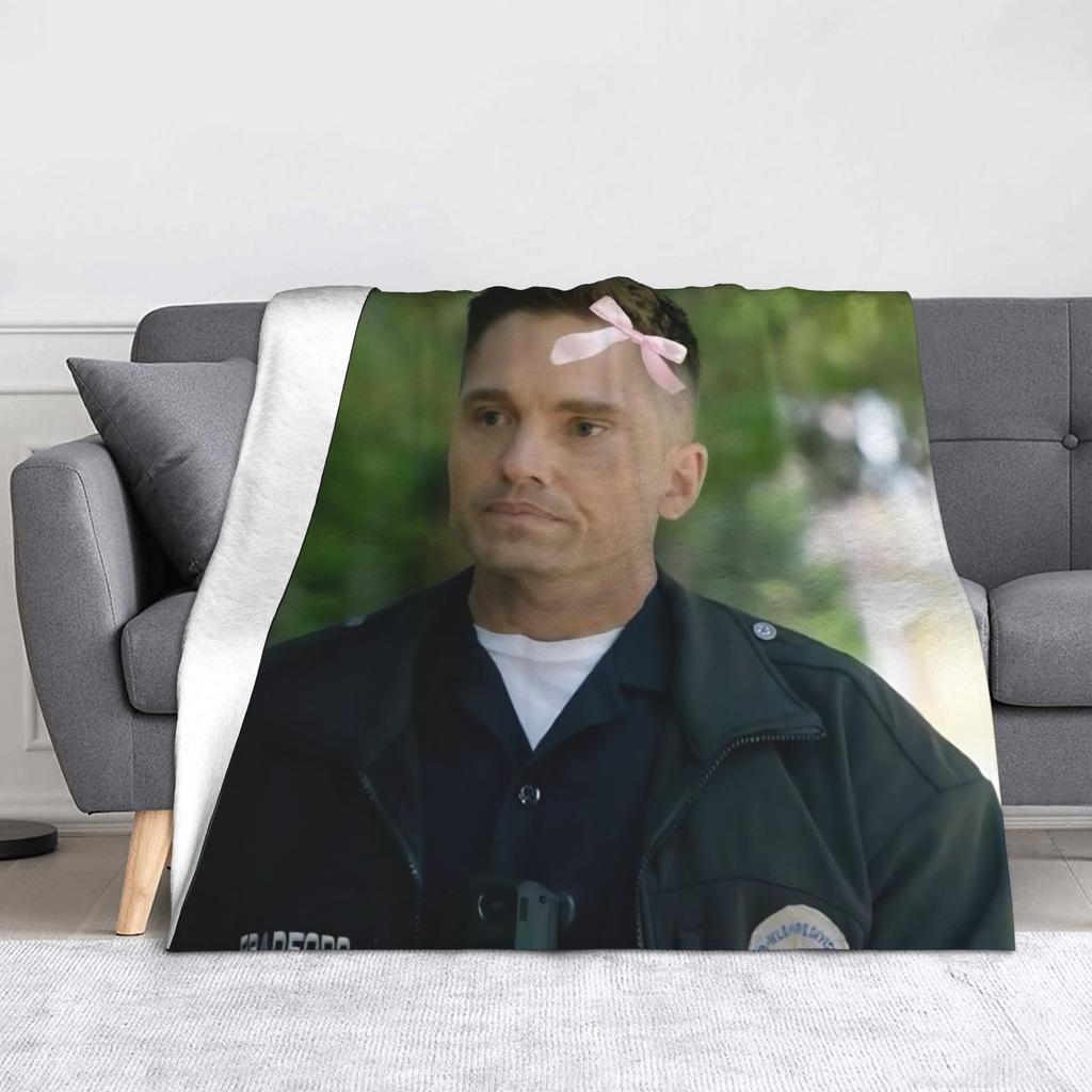 Tim Bradford The Rookie Coperte Velluto Autunno/Inverno Coperta Leggera Multifunzione per Letto Esterno Trapunta Sottile in Peluche