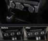 For Octavia Accessories Car Interior Center Manual AC Control Button Panel Cover Case Decoration