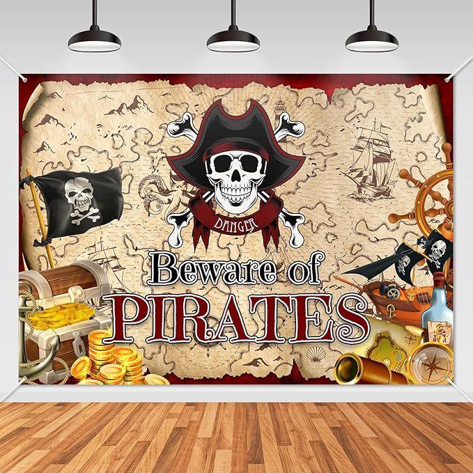 Pirate Background Treasure Map Theme Background Banner Nautical Theme Party Decoration Arrangement Background