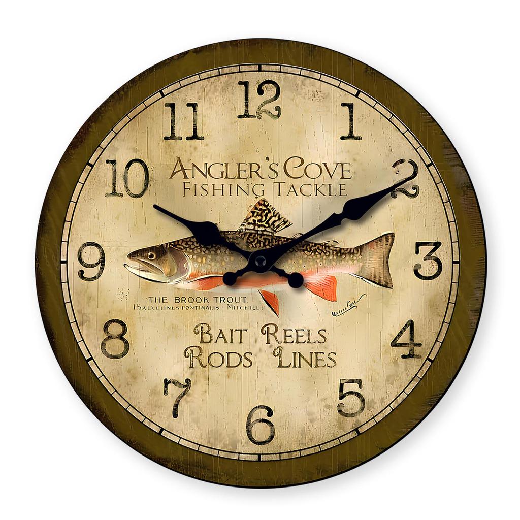 12" Personalized Retro Cartoon MDF Silent Wall Clock