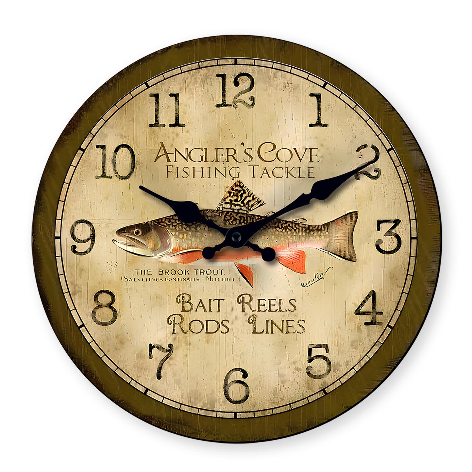 

14 Персонализированные Мультяшные Ретро МДФ Деревянные Бесшумные Декоративные Настенные Часы