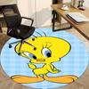 1pc Looney Tunes Tweety Bird Office Round Area Rug, Under Office Chairs Bedroom Living Room Home Decor  A1022308