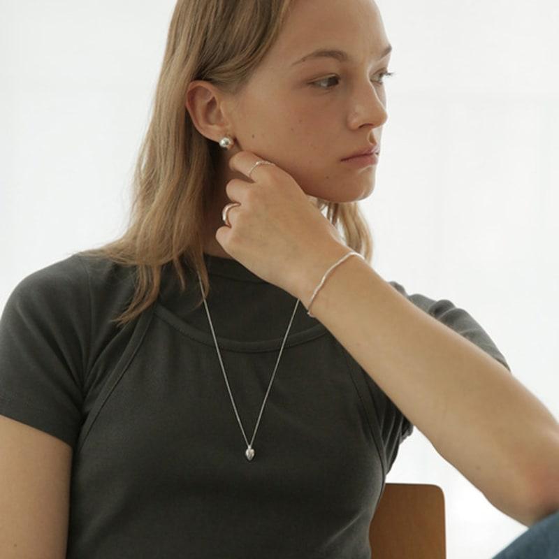 modernlike silver 925 pepper long necklace