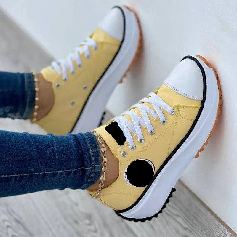 Shoes  Spring and Autumn New Canvas Shoes Breathable High-top Casual  Shoes Thick-soled Lace-up Heightening Shoes