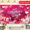 Background Banner Romantic Mother's Day Theme Pattern Background Cloth Used for Party Decoration