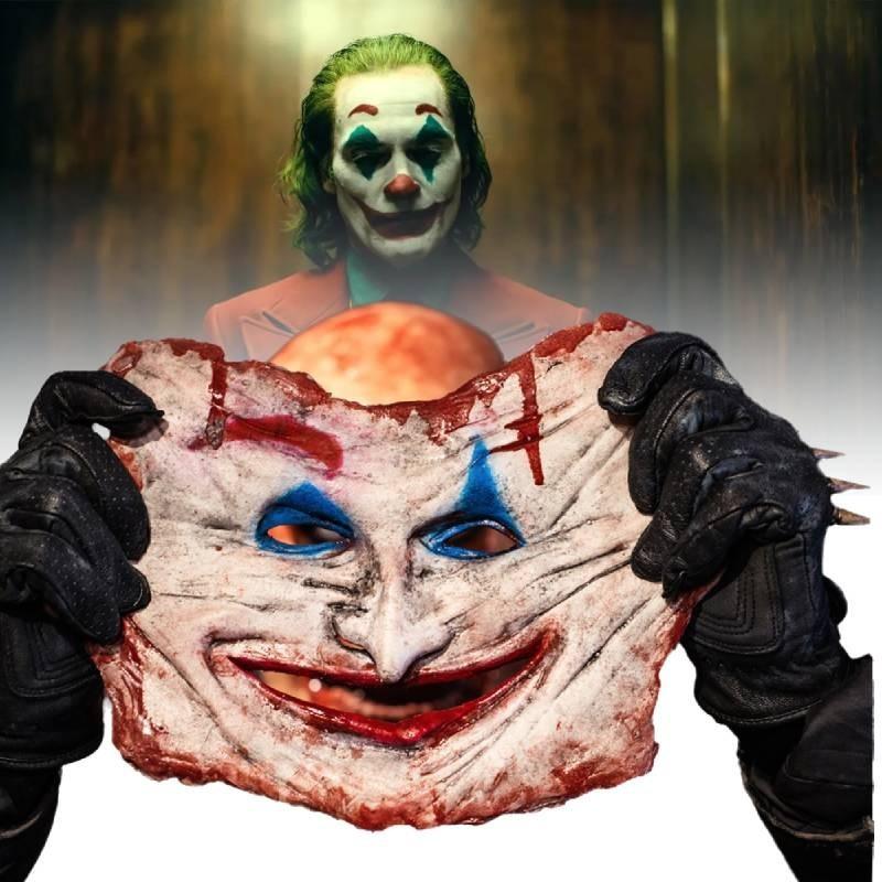 Scary Halloween Joker Jack Skellington Double Layer Latex Mask For Terrifying Costumes