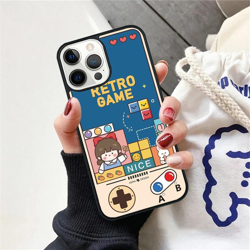90s Sweet Kawaii Game Controller Phone Case Cover For iPhone 17 Air 15 16 11 13 14 Pro Max 12 Plus Max Fundas