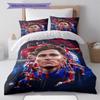 Stampa Collage Squadra Giocatore di Calcio Alvarez Set Copripiumino 3 Pezzi Biancheria da Letto per Tifosi di Calcio Decorazione Camera da Letto Casa Senza Imbottitura Cuscino Piumino