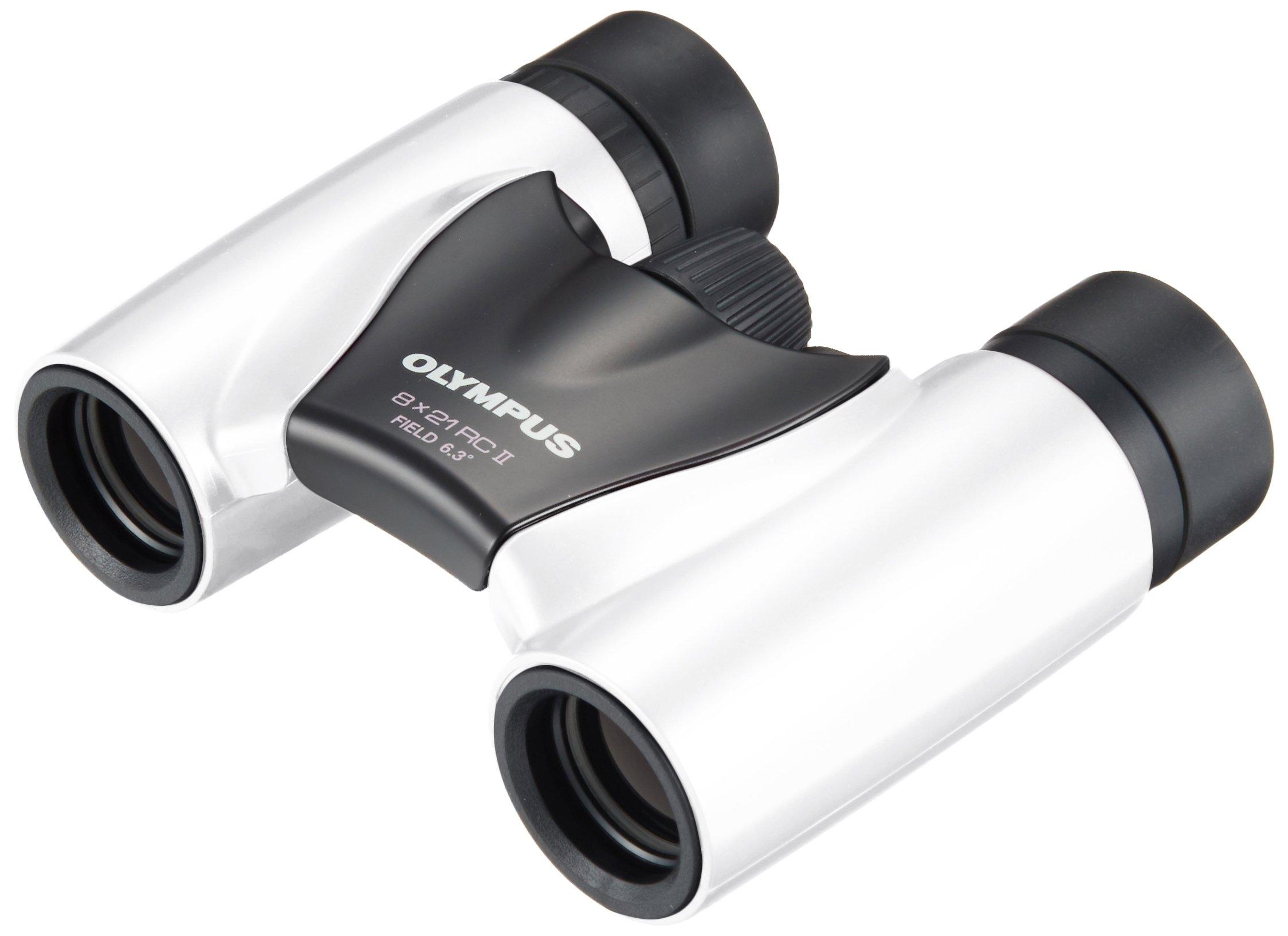 

Olympus 8x21 RCII Roof Prism Pearl Compact and Lightweight Model Binoculars, White,