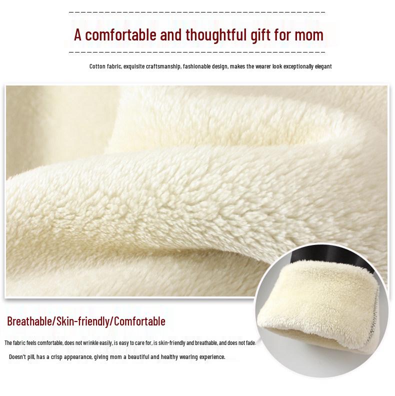 Women's Fleece-Lined Lamb Wool Pants for Petite and Plus Sizes - Loose, Thick, and Ideal for Outdoor Wear