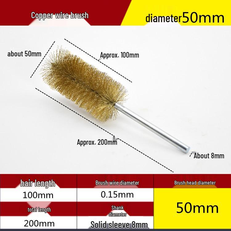 Electric Drill Stainless Steel Pipe Brush with Extended Handle for Polishing, Grinding, Deburring, and Rust Removal