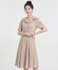 ECOLEDEPARIS Collared Short Sleeve Dress_Rb34Wocm30Z