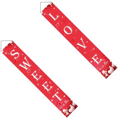 Wedding Signs Valentine's Day Curtain Home Decor Cloth Couplet Creative Door Pendant