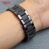 Ceramic Watch Band For Huawei Watch GT 2 Strap Quick Release Bar Watchband 18mm 20mm 22mm Watch Bracelet Matte Black Color
