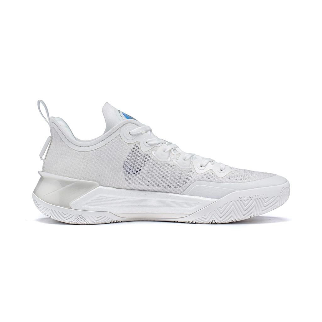 Li Ning Liren 3 V2 White Pearl Low top Basketball Shoes Unisex Mist White ABAT057-3