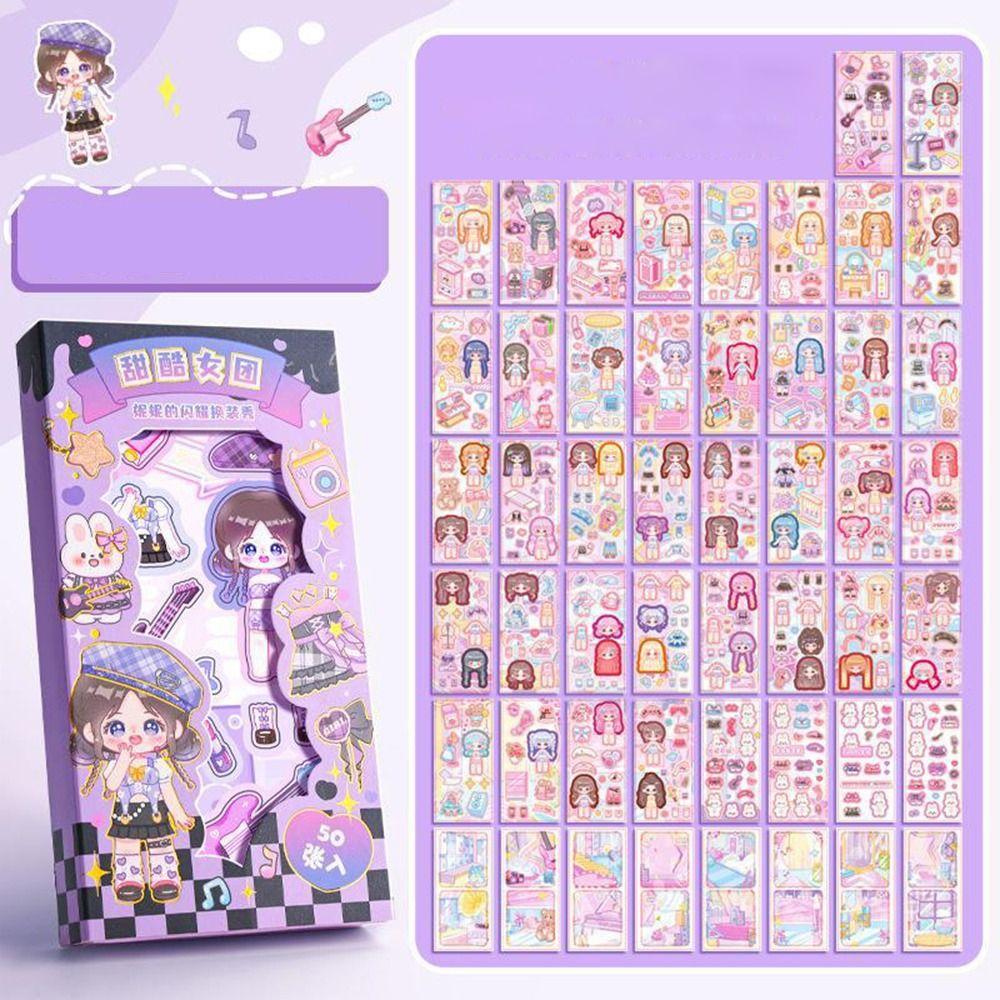 

Make Your Own Princess Princess Dress Up Sticker DIY Decorative Sticker Hand Account B