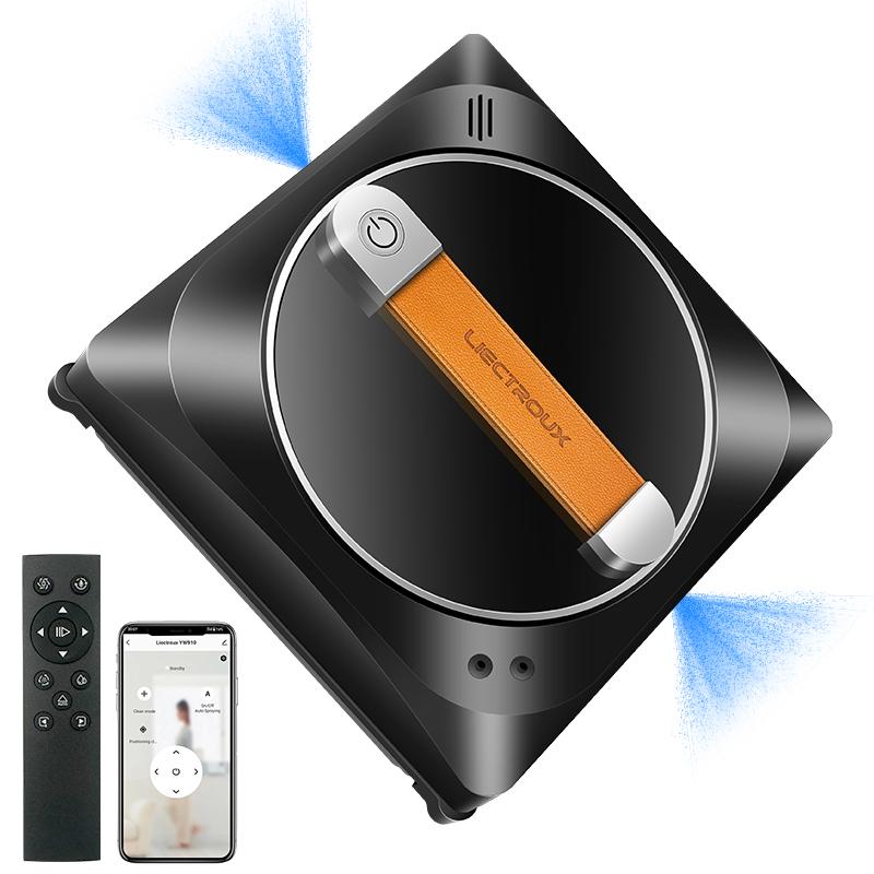 Robot Cam temizleyici LIECTROUX YW710, Çift Su Püskürtme, Akıllı Bellek, Yüksek Vakum Emme, Lazer Sensör, Ev Duvar Cam Temizleme Robotu