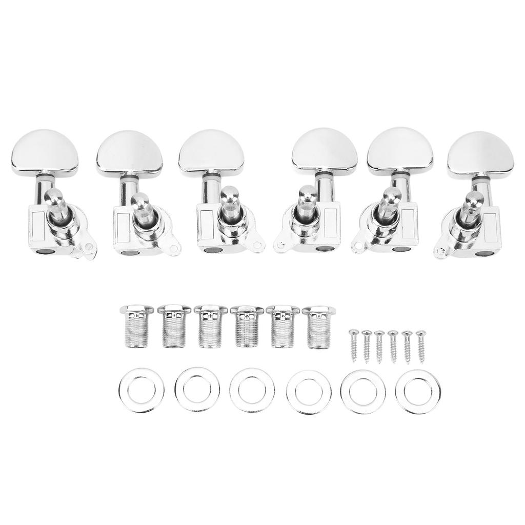 3R3L Gitarren Locking Mechaniken Halbkreis Kopf Schwerlast Internes Getriebe Schräge Winkel Saitenstimmwirbel Silber