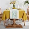 Modern Simple Solid Color Cotton Washed Cotton Plain Color Lotus Leaf Edge Cotton Thread Printing Table Flag Coffee Table Tablecloth Table Cloth