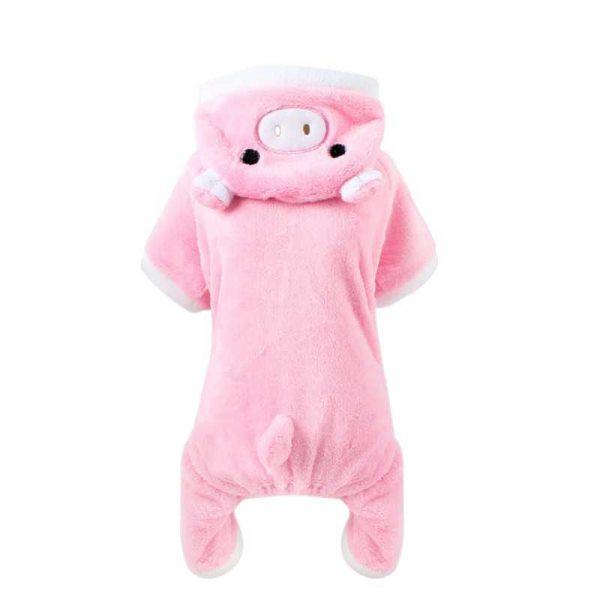 

Зимняя теплая одежда для собак, костюм для косплея розовой свиньи, пальто для собак, комбинезон на четыре фута, теплое пальто для собак XL